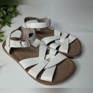 Saltwater Sandals By Hoy White Leather Size 13 Or 1